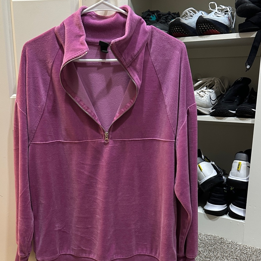 wild fable Pink Half-Zip Pullover Sweater